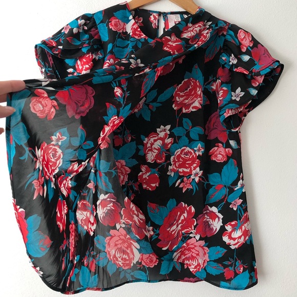 NWOT!! UO Tulip Style Floral Blouse Top - Picture 5 of 8